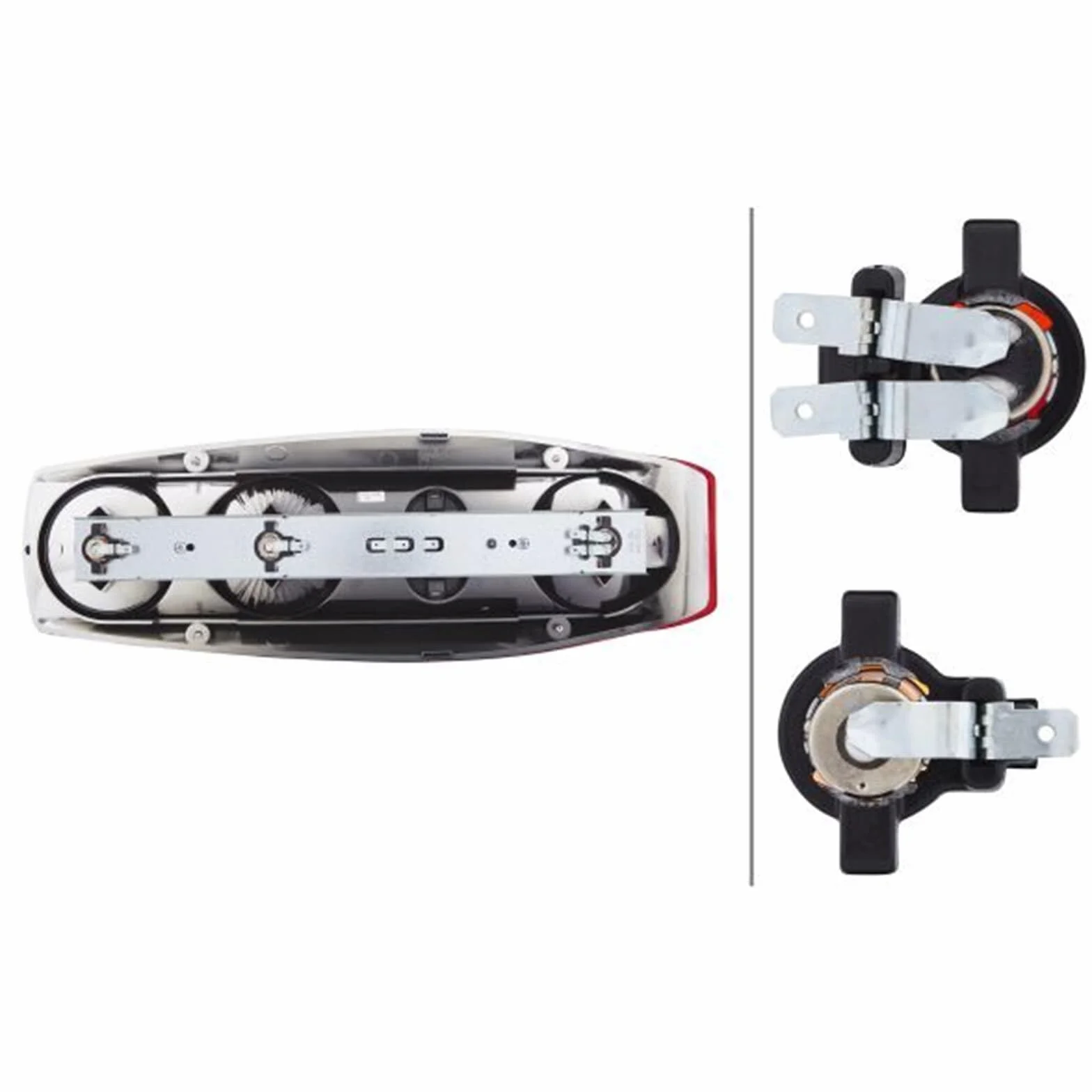 HELLA Lampa tylna zespolona - Caraluna II - żarówek - 12V - Zabudowa/przykręcany - ECE - Kolor szkła reflektora: czerwony - Wtyczki: Wtyk płaski - z lewej - Ilość: 1 - 2VA 341 419-011